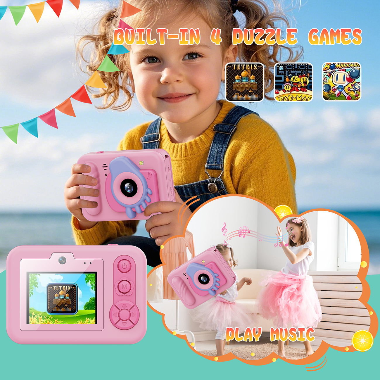 Children's outdoor entertainment waterproof toy camera