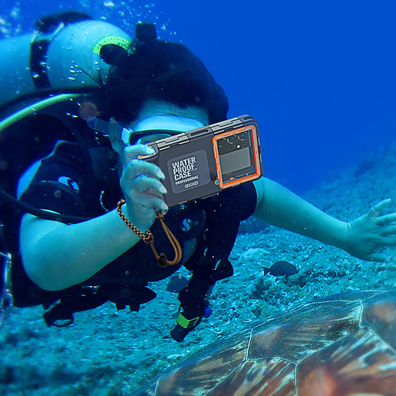 SHELLBOX  IP68 Professional 50ft 15m Waterproof Outdoor Cellphone Case