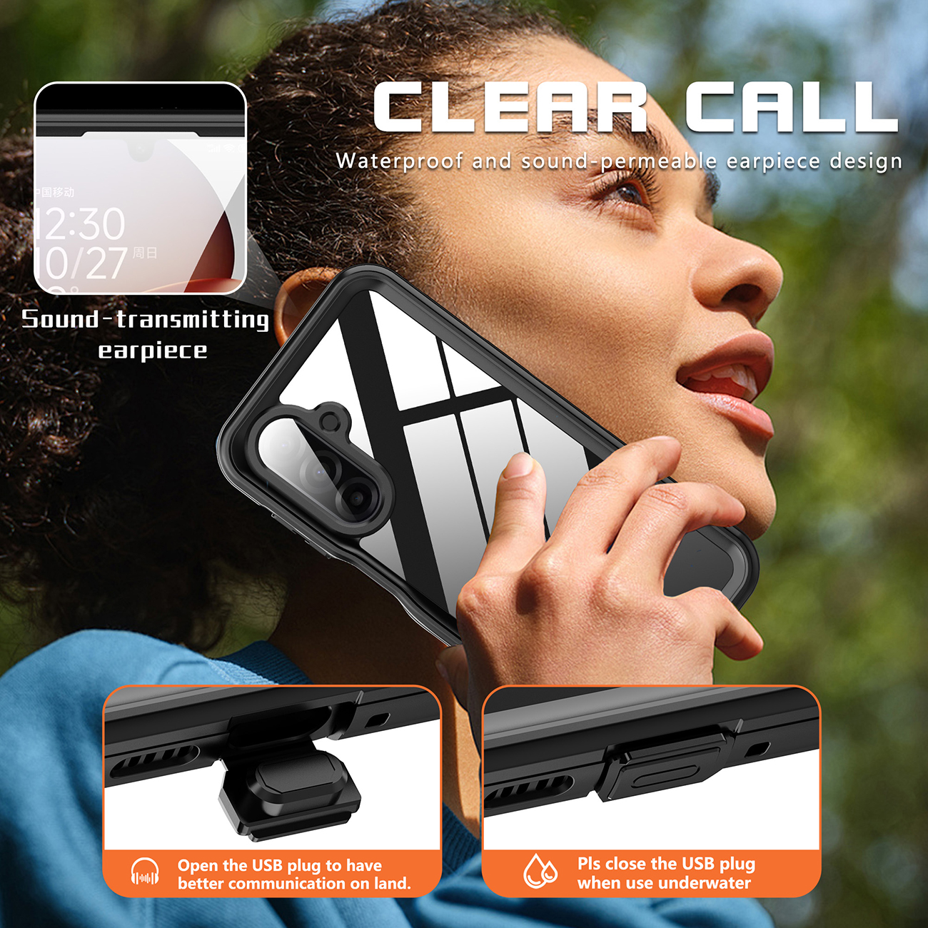 Waterproof and shockproof protective case for Samsung A17-5G version mobile phones