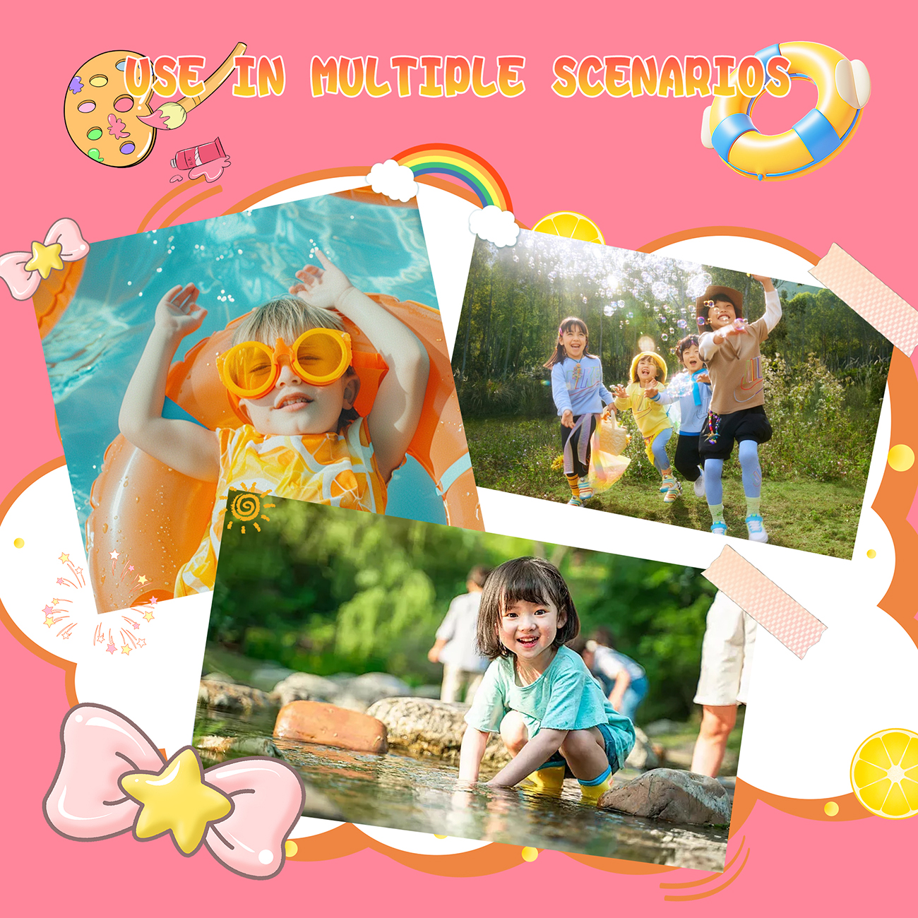 Children's outdoor entertainment waterproof toy camera
