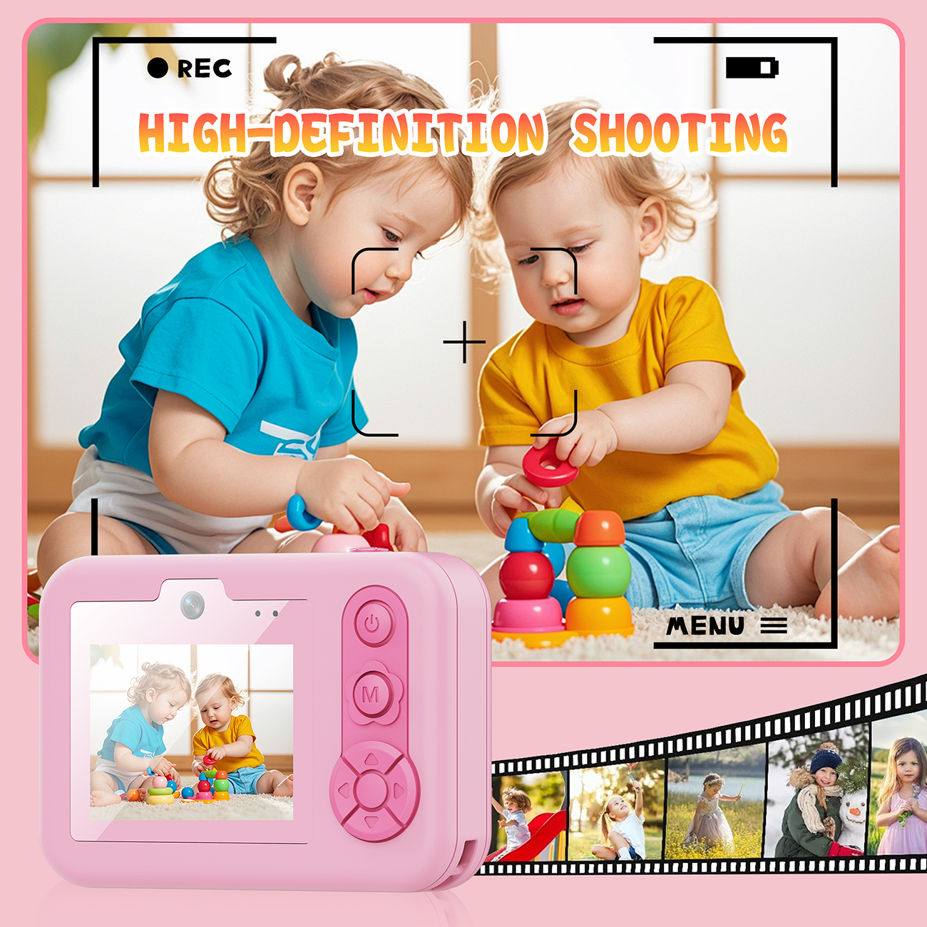Children's outdoor entertainment waterproof toy camera