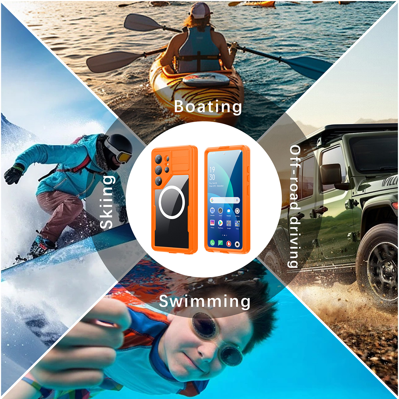 Waterproof protective case for outdoor sports, swimming and diving of Samsung Galaxy S26 Ultra mobile phone