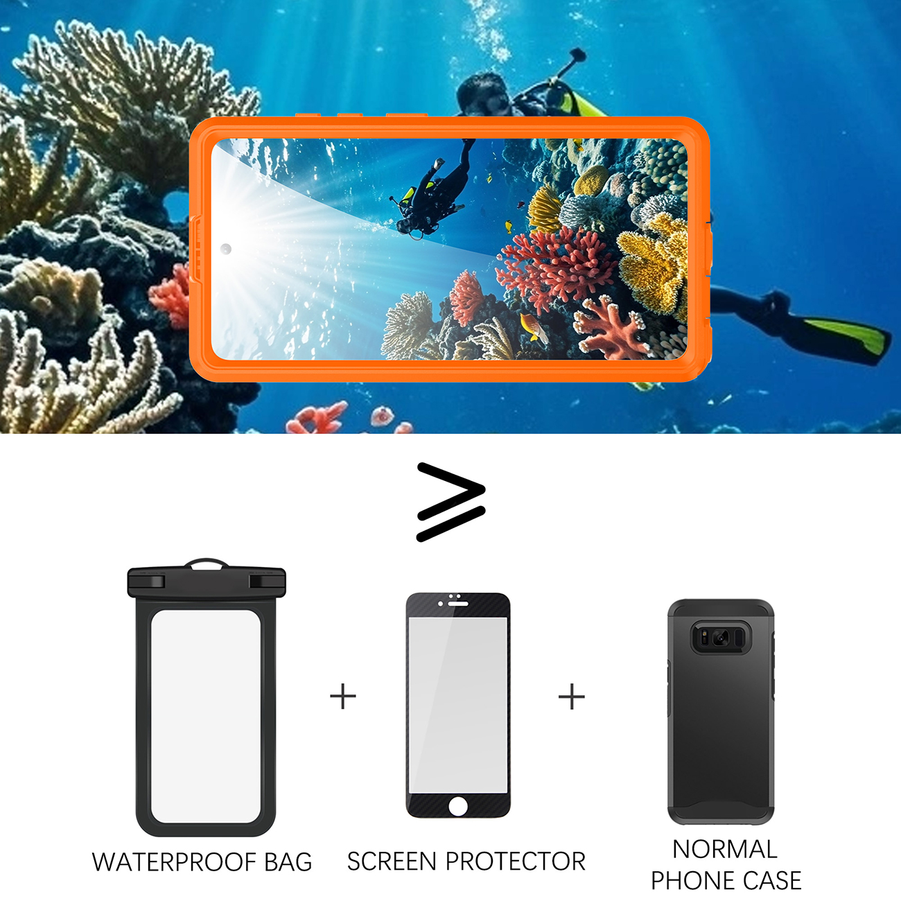 Waterproof protective case for outdoor sports, swimming and diving of Samsung Galaxy S26 Ultra mobile phone