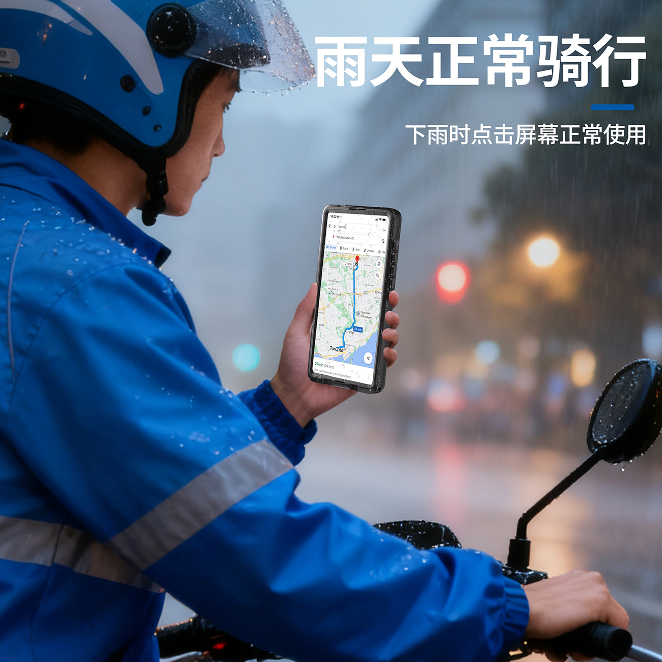 WM BOX Series 6.9-inch waterproof phone case for Apple, Samsung, Huawei, Xiaomi, OPPO and vivo, specifically designed for outdoor sports such as mountain climbing, skiing and food delivery