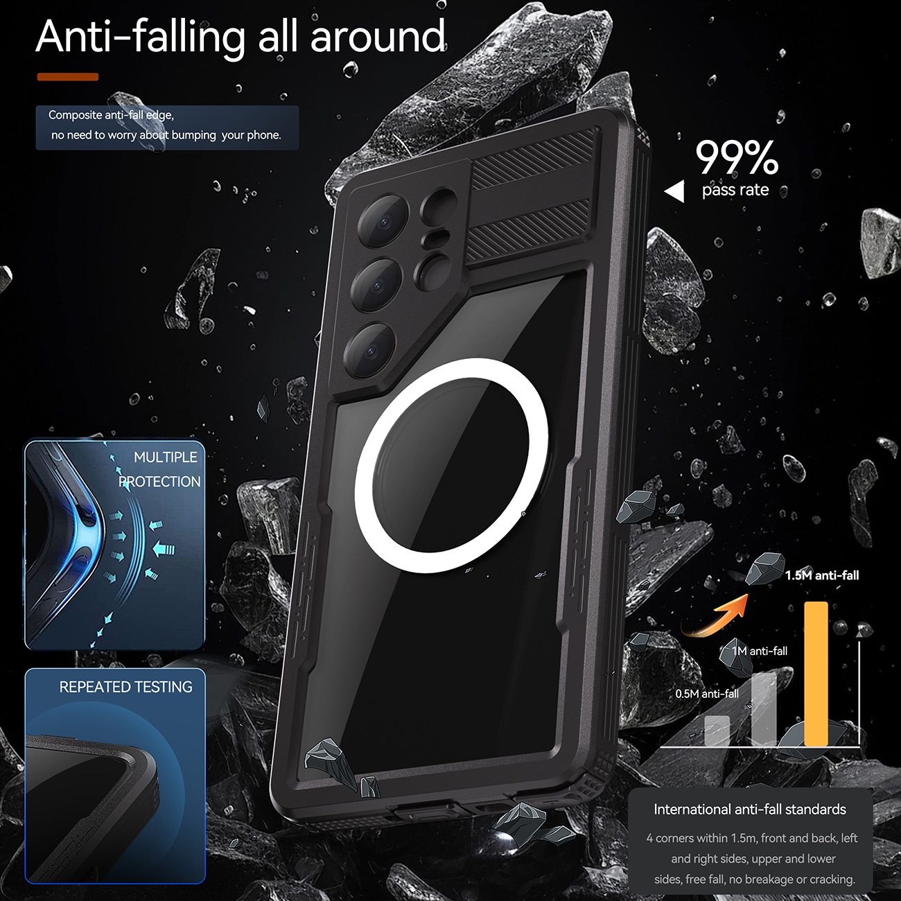 For Samsung S25 ULTRA Phone Waterproof case
