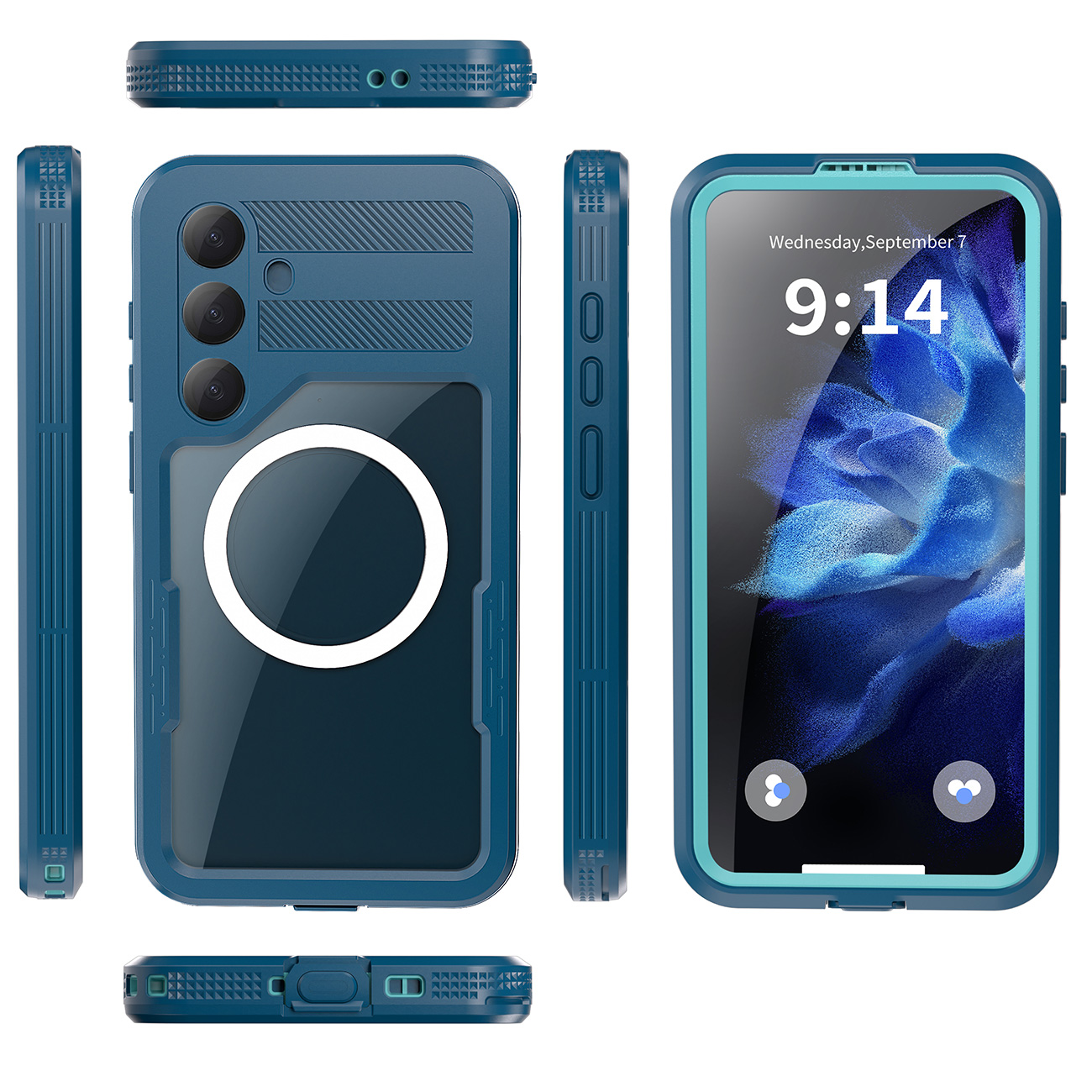 The Samsung S25+ phone is suitable for swimming, diving and outdoor sports. It features a waterproof, shockproof and dustproof full protective case