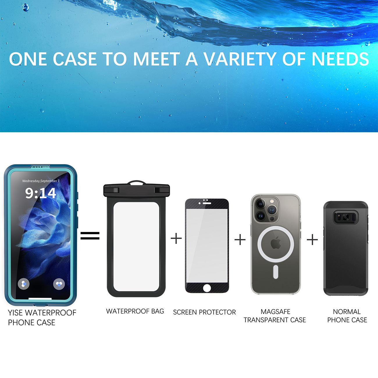 The Samsung S25+ phone is suitable for swimming, diving and outdoor sports. It features a waterproof, shockproof and dustproof full protective case