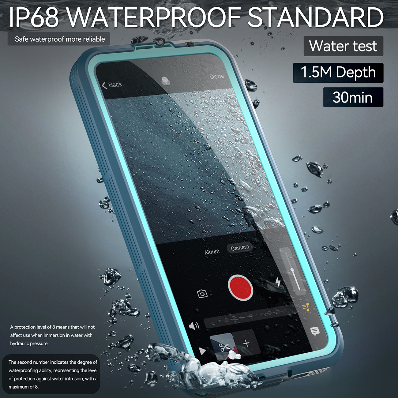 The Samsung S25+ phone is suitable for swimming, diving and outdoor sports. It features a waterproof, shockproof and dustproof full protective case