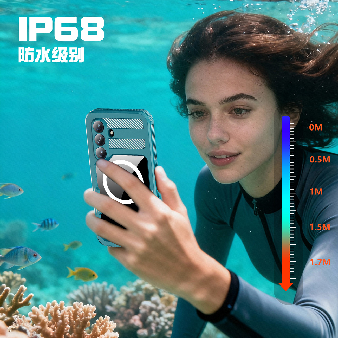 Applicable to Samsung Galaxy S26+ phone outdoor sports swimming diving waterproof protective case