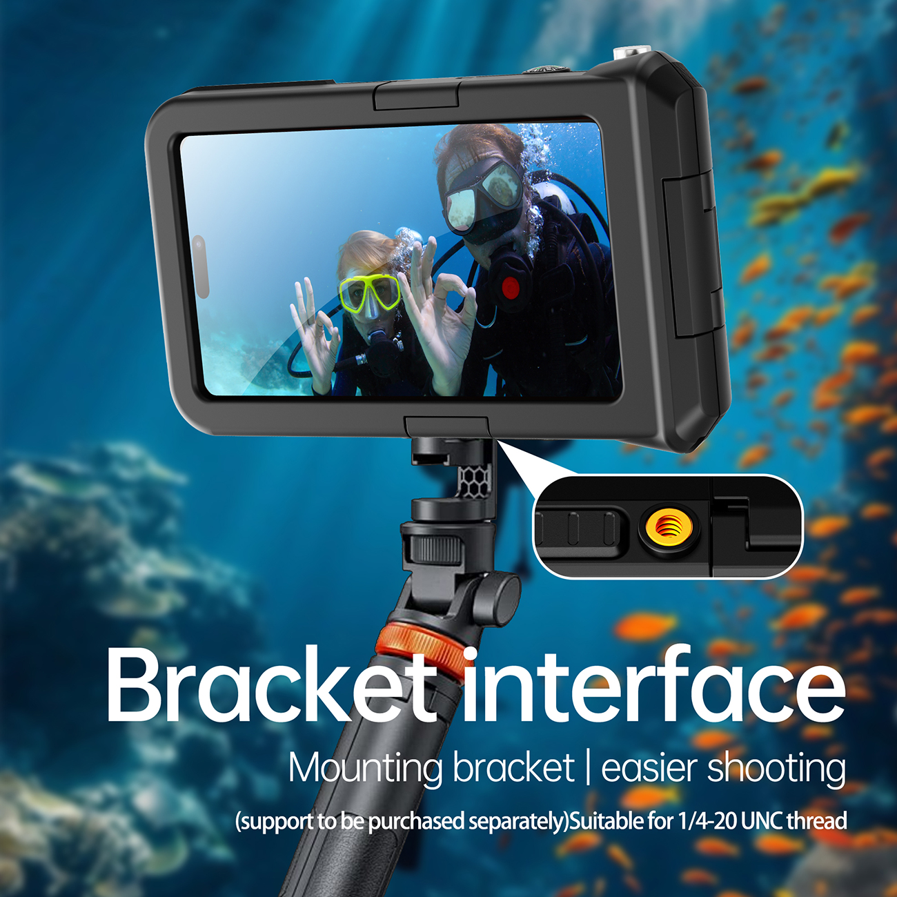 2026 DM Series 15-Meter Waterproof Fashion Dive Case for Apple and Samsung.