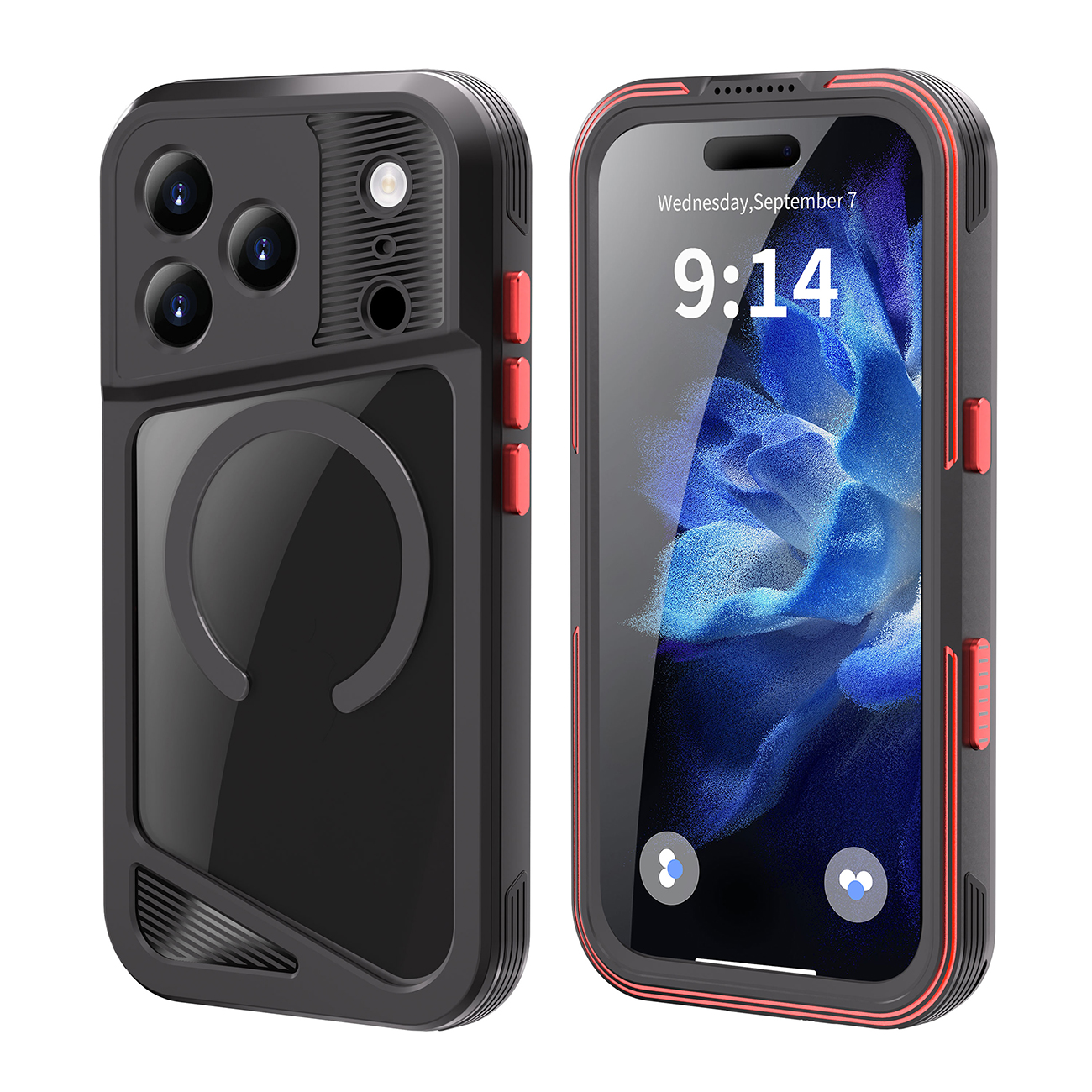 GTM series metal version anti-drop protective case for Apple iPhone17 Pro swimming and outdoor mobile phones